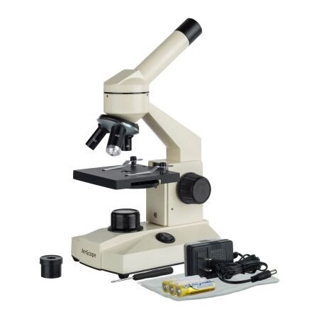 United Scope. AmScope 40X-1000X All-Metal All Optical Glass Lens Student Biological Field Microscope w/LED Light M100C-LED-23